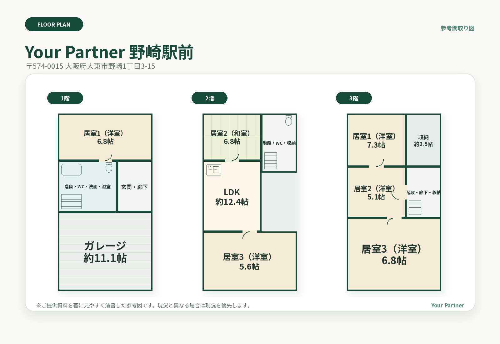 Your Partner 野崎駅前 の参考間取り図