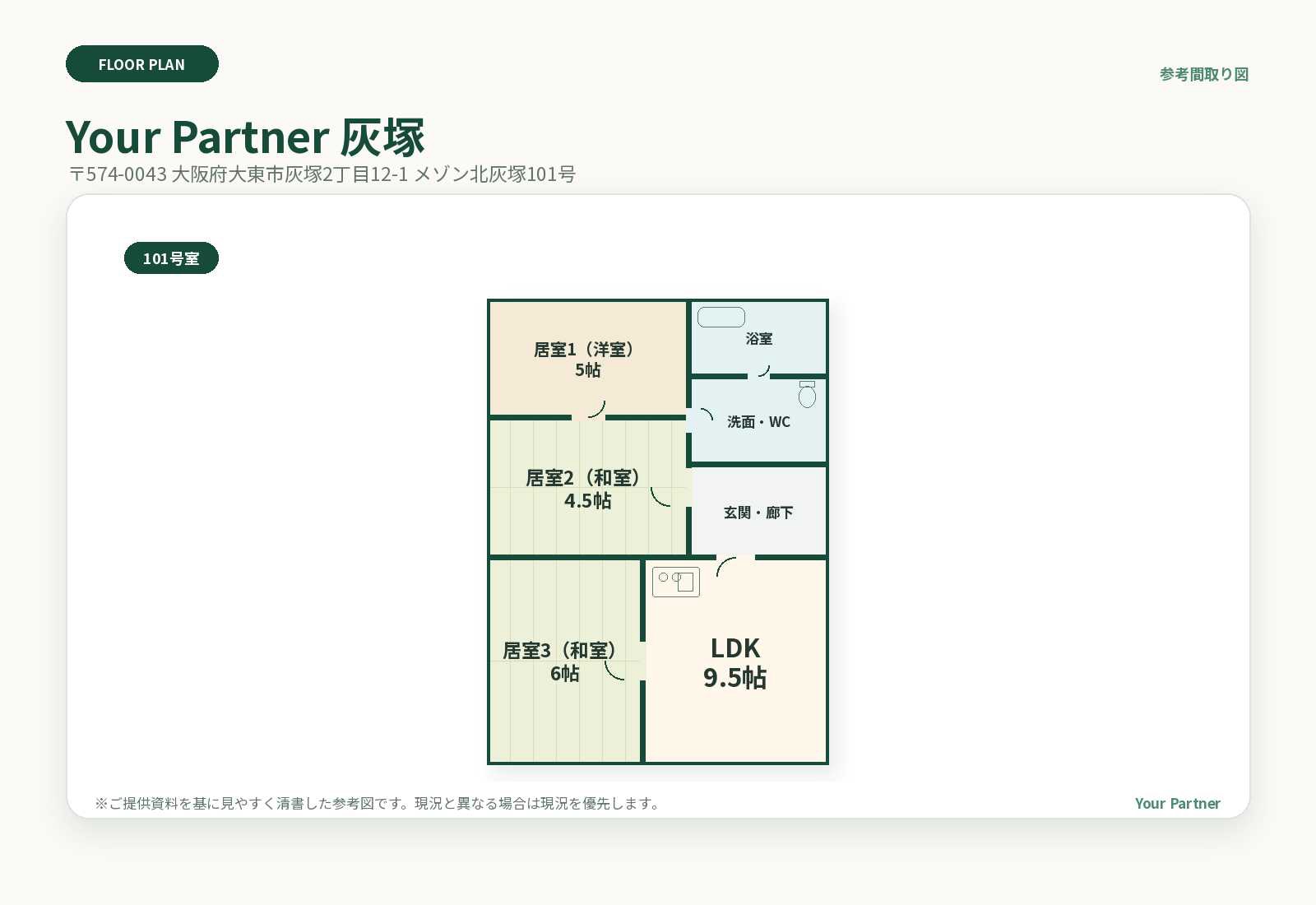 Your Partner 灰塚 の参考間取り図