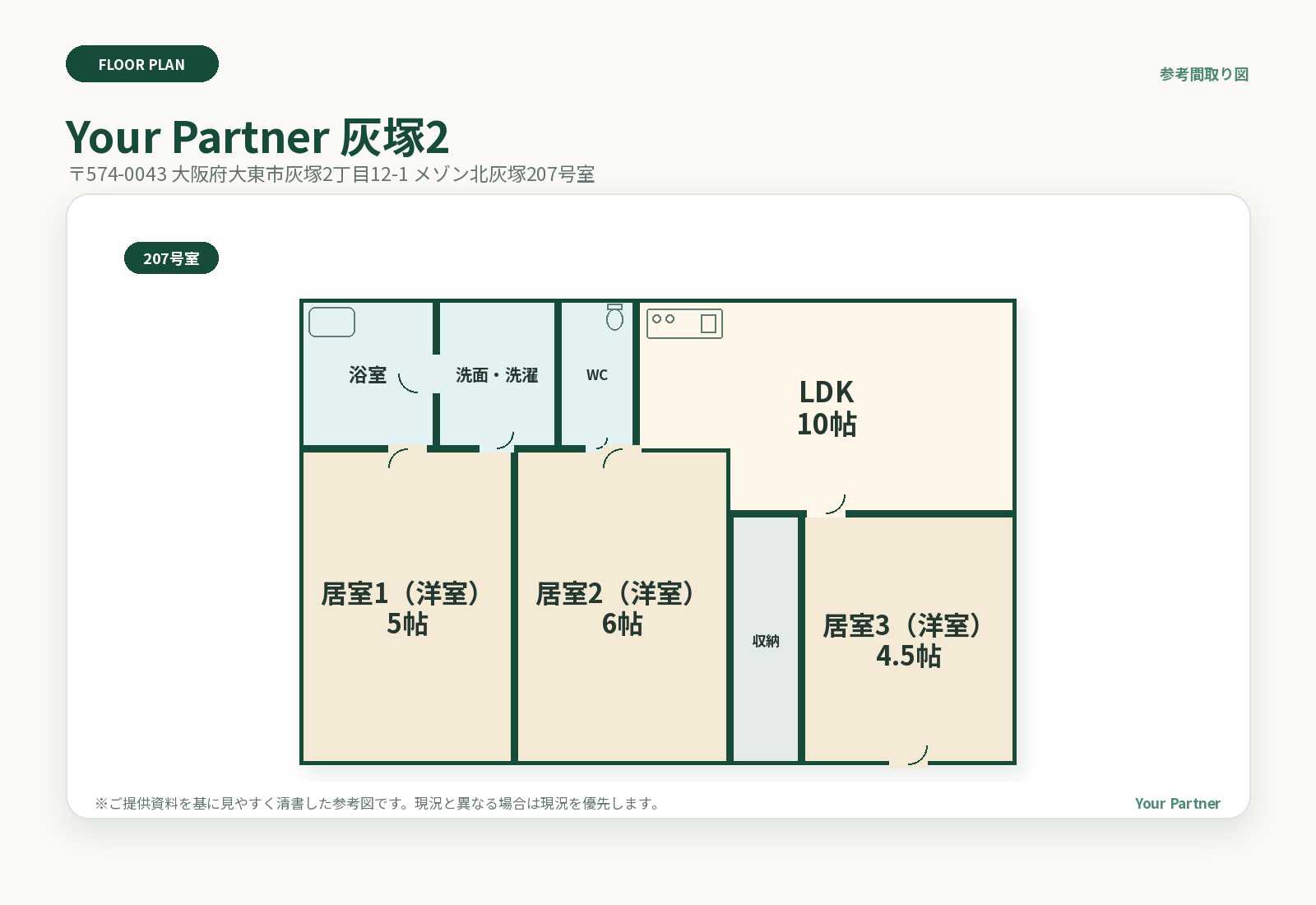 Your Partner 灰塚2 の参考間取り図