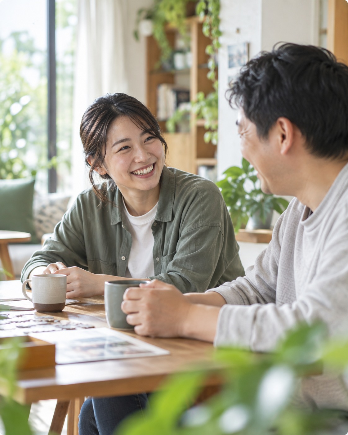 利用者とスタッフが温かく関わるイメージ